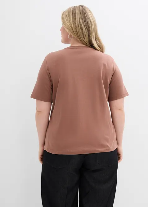 Lot de 2 T-shirts &eacute;pais en jersey 100% coton, bonprix