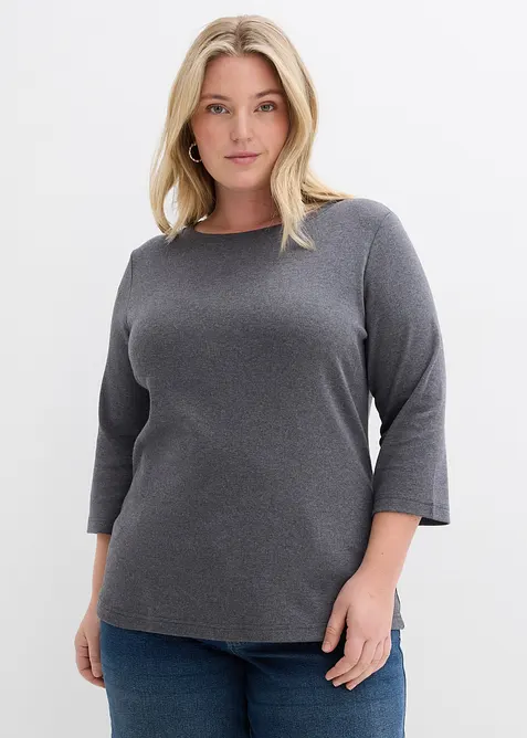 Lot de 3 T-shirts en jersey coton &eacute;pais, bonprix