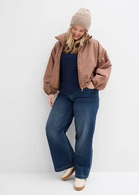 T-shirt manches 3/4 en jersey coton &eacute;pais, bonprix