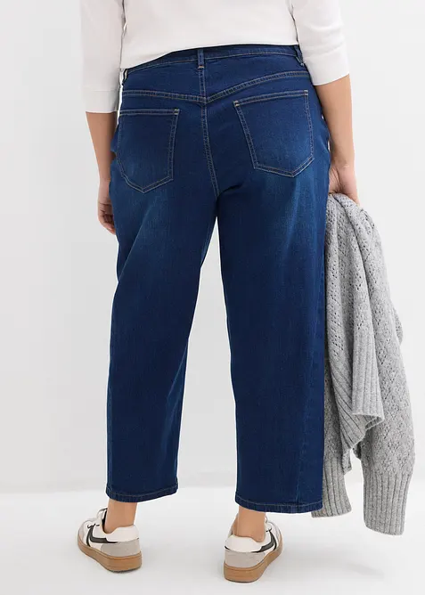 Jean barrel taille mi-haute, bonprix