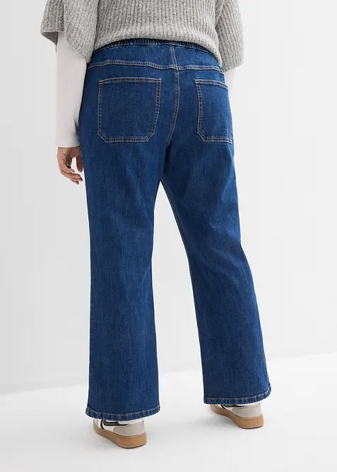 Jean bootcut taille mi-haute et &eacute;lastiqu&eacute;e, bonprix