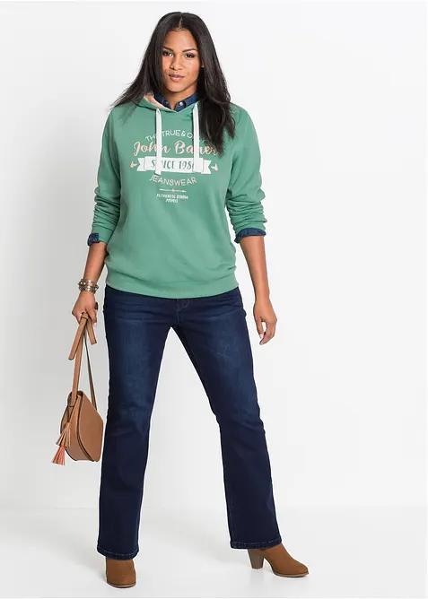 Jean bootcut sculptant taille haute, ultra doux, bonprix