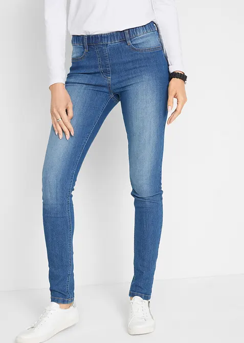 Jegging &agrave; taille mi-haute et &eacute;lastiqu&eacute;e, bonprix