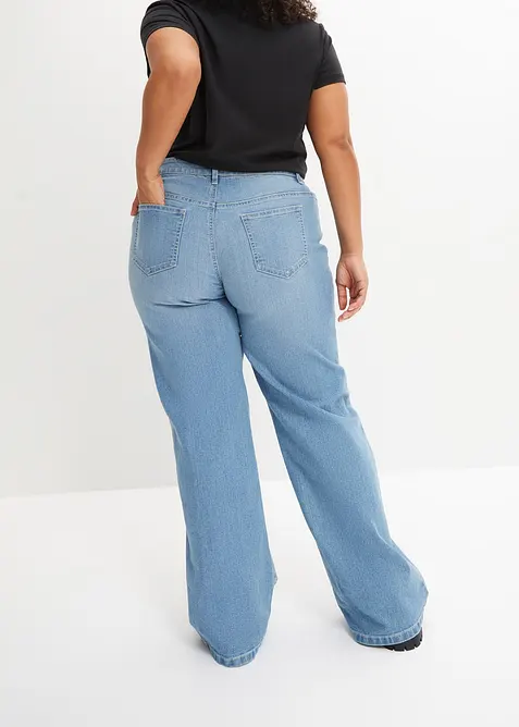 Jean large taille mi-haute, extensible, bonprix