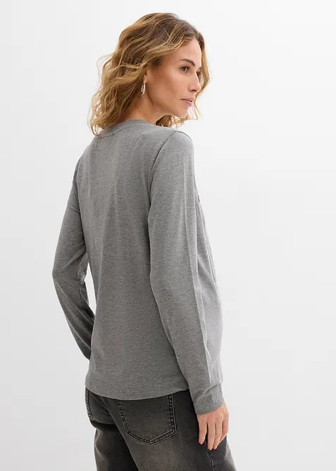 Lot de 2 T-shirts de grossesse avec ouvertures discr&egrave;tes pour faciliter l&rsquo;allaitement, bonprix