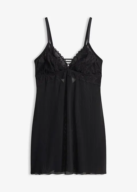 N&eacute;glig&eacute; &agrave; dentelle c&oelig;urs, sans armatures, bonprix