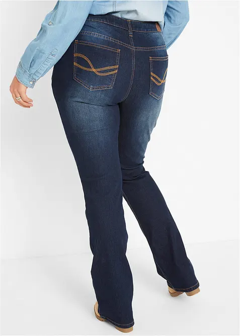 Jean bootcut taille mi-haute, extensible, bonprix