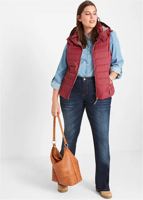 Jean bootcut taille mi-haute, extensible, bonprix