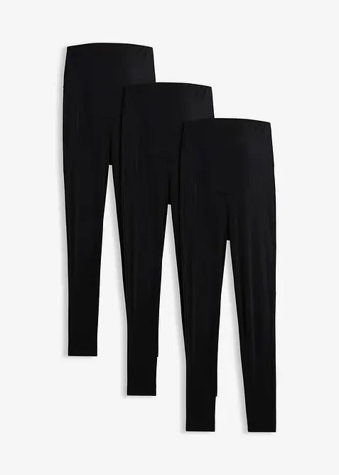 Lot de 3 leggings de grossesse en coton, bonprix