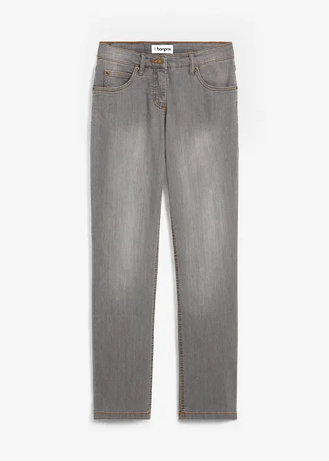 Jean droit taille mi-haute, extensible, bonprix