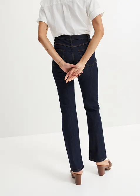 Jean droit taille mi-haute, extensible, bonprix