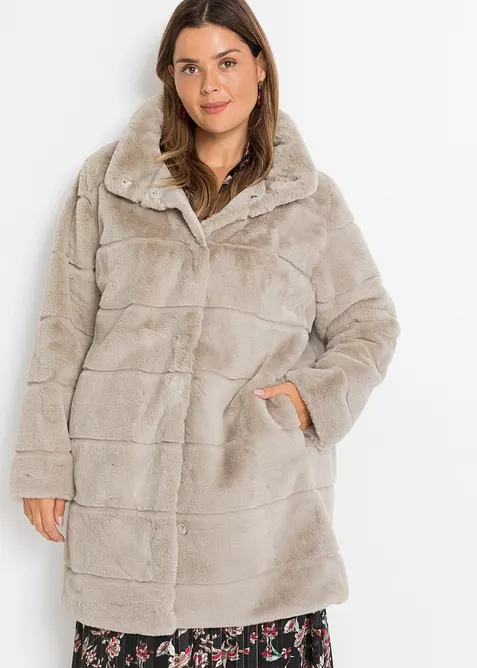 Manteau en tissu peluche, bonprix