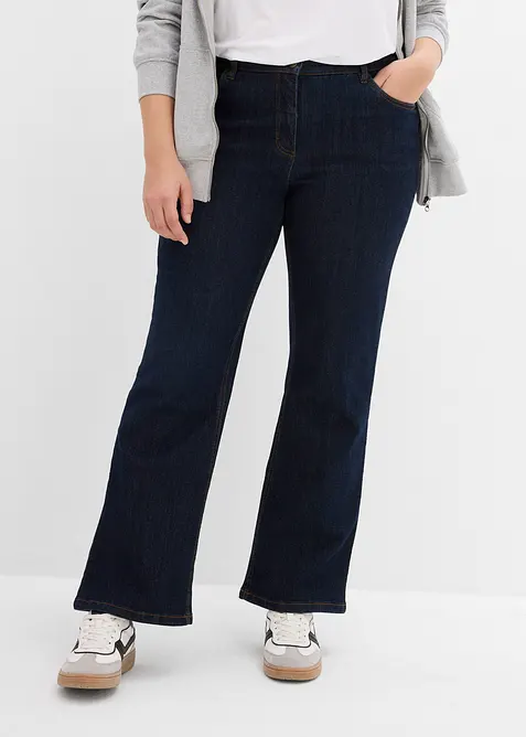 Jean bootcut taille mi-haute, extensible, bonprix