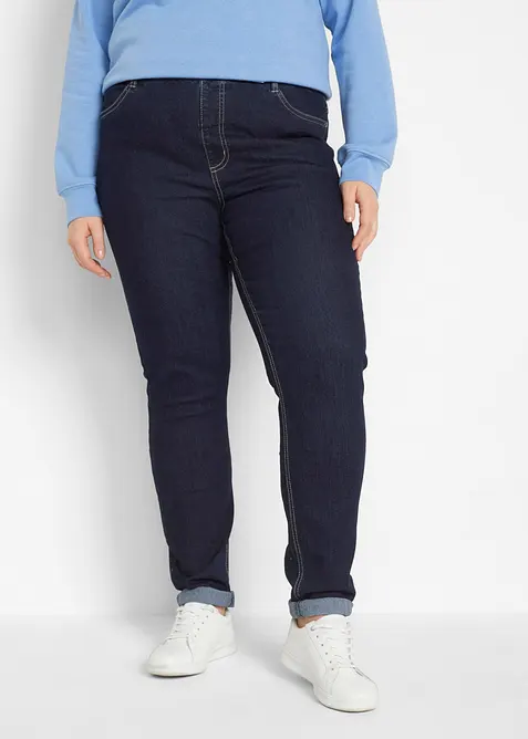 Jegging extensible, taille haute et &eacute;lastiqu&eacute;e, bonprix