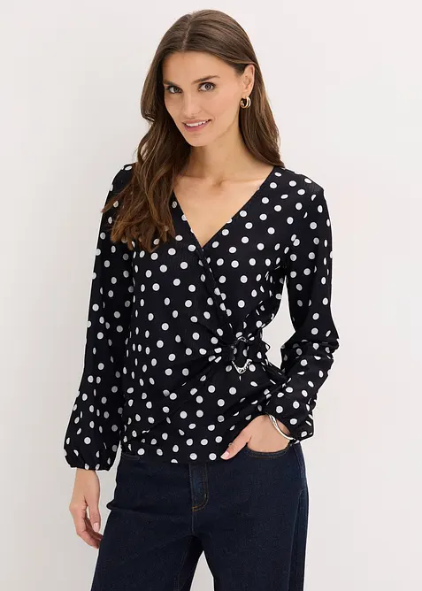 T-shirt manches longues en jersey textur&eacute;, bonprix