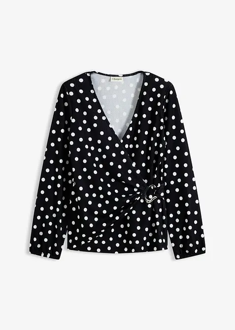 T-shirt manches longues en jersey textur&eacute;, bonprix