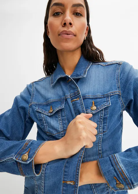 Veste en jean extensible, basique, bonprix