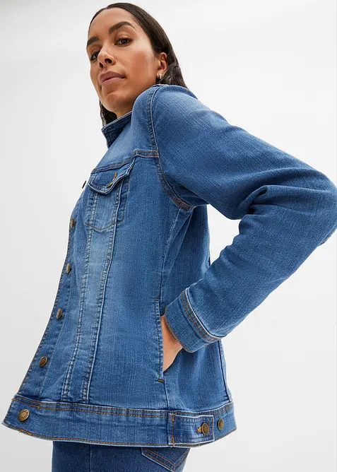 Veste en jean extensible, basique, bonprix