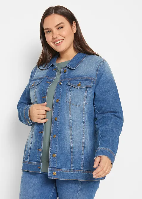 Veste en jean extensible, basique, bonprix