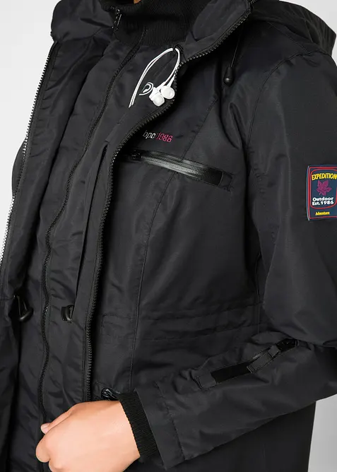 Parka de mi-saison imperm&eacute;able &agrave; capuche, style 2-en-1, bonprix