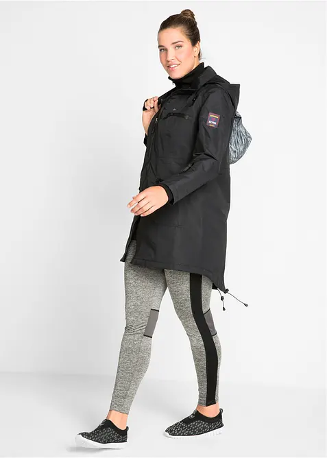 Parka de mi-saison imperm&eacute;able &agrave; capuche, style 2-en-1, bonprix