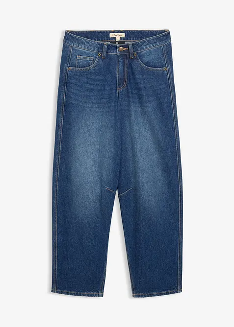 Jean barrel taille mi-haute, bonprix