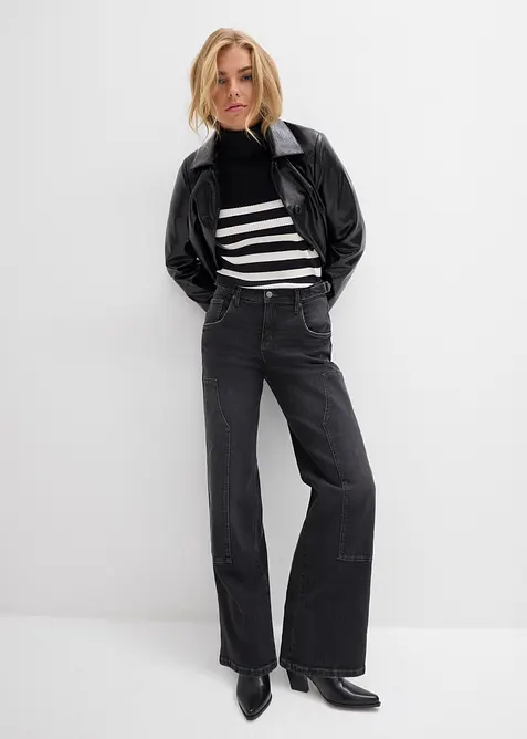 Jean large taille mi-haute, bonprix