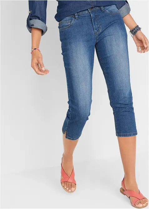 Jean slim taille mi-haute, raccourci, bonprix