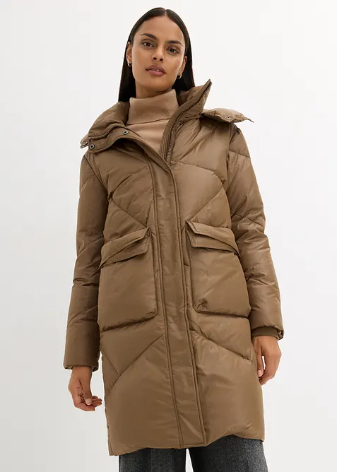 Doudoune longue d&eacute;perlante, bonprix