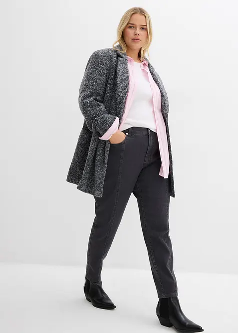 Jean mom taille haute, extensible, bonprix