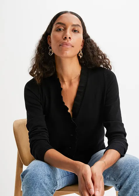 Gilet fluide en fine maille, bonprix