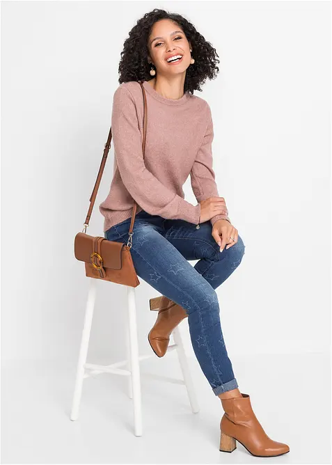 Pull &agrave; manches ballon, bonprix