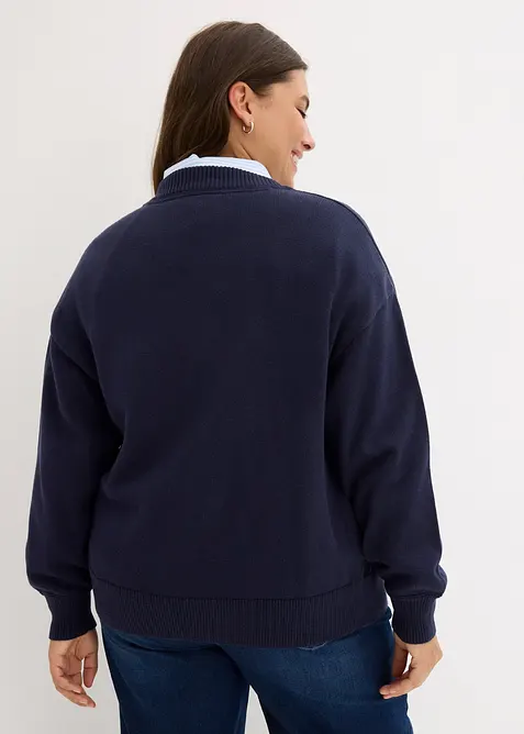 Gilet en maille 100% coton, bonprix