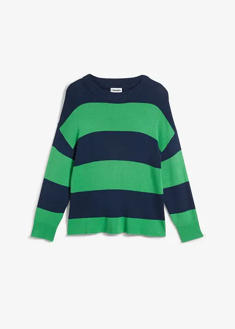 Pull en fine maille &agrave; larges rayures, bonprix