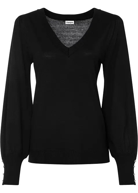 Pull en fine maille, viscose majoritaire, bonprix