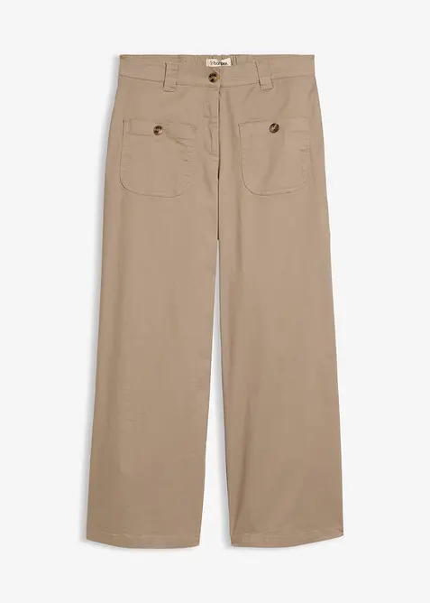 Jean large, taille haute et &eacute;lastiqu&eacute;e, bonprix