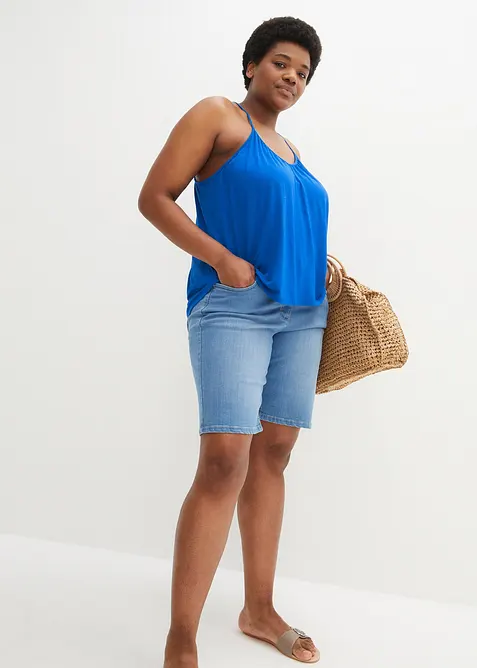 Top &agrave; fines bretelles en viscose fluide, bonprix