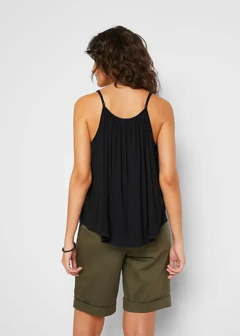 Top &agrave; fines bretelles en viscose fluide, bonprix