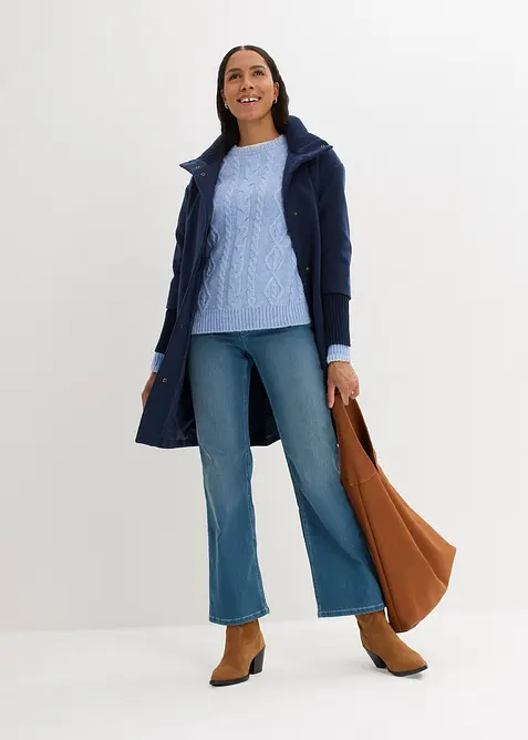 Pull en grosse maille torsad&eacute;e, bonprix