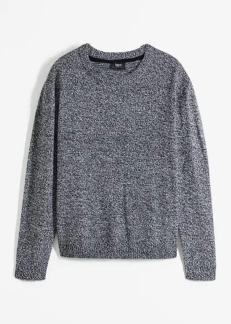 Pull en maille chin&eacute;e &agrave; col rond, bonprix
