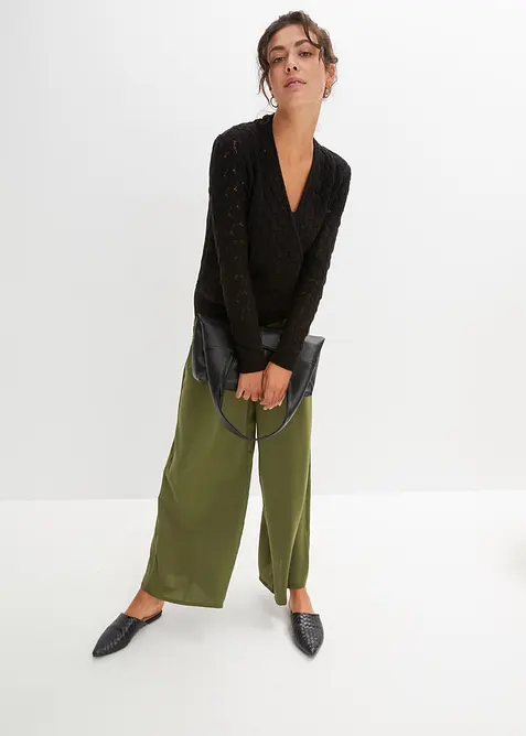 Pull ajour&eacute; style cache-c&oelig;ur, bonprix