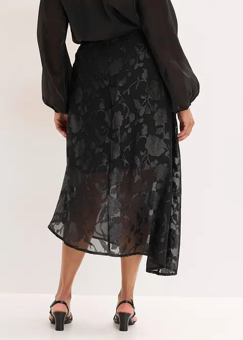 Jupe longue et asym&eacute;trique, bonprix