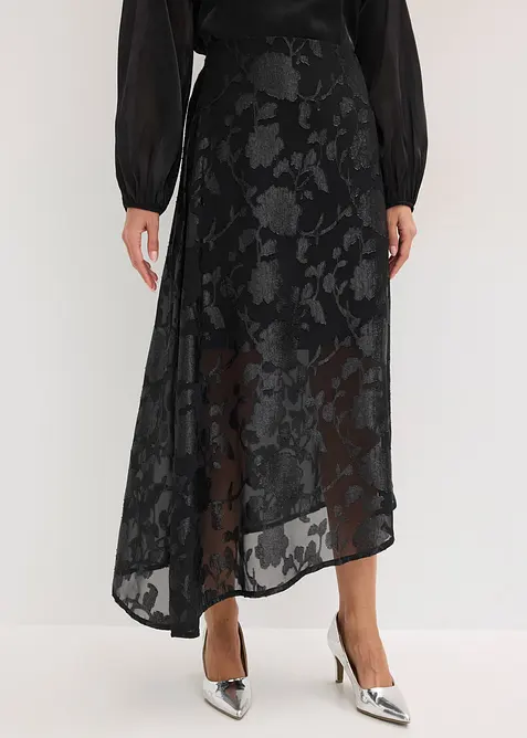 Jupe longue et asym&eacute;trique, bonprix