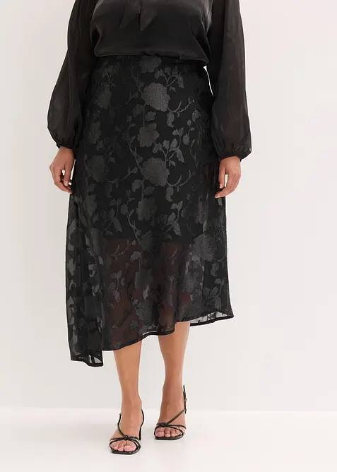 Jupe longue et asym&eacute;trique, bonprix