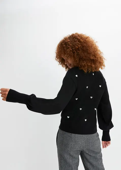 Pull en fine maille de viscose m&eacute;lang&eacute;e, bonprix