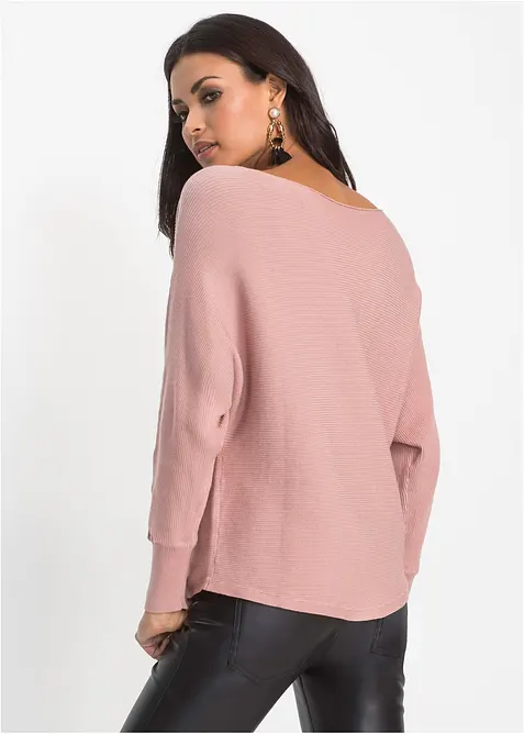 Pull oversize c&ocirc;tel&eacute;, bonprix