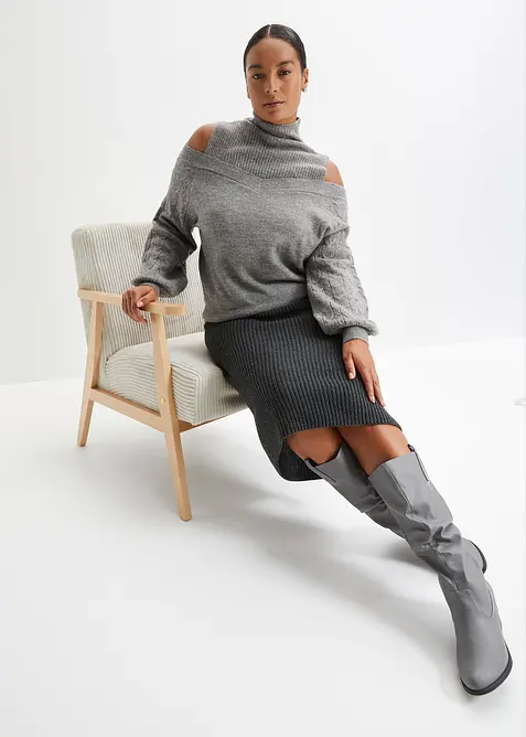 Pull &eacute;paules d&eacute;nud&eacute;es, bonprix