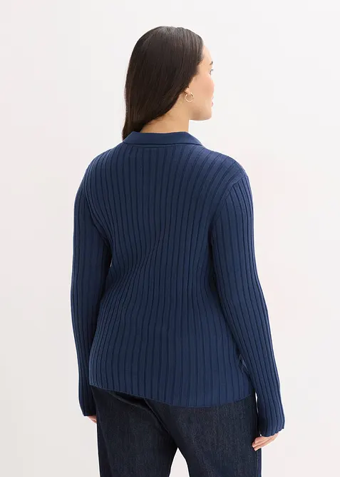 Gilet fluide en maille c&ocirc;tel&eacute;e, bonprix