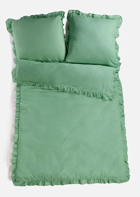 Parure de lit en linon avec volants, bonprix