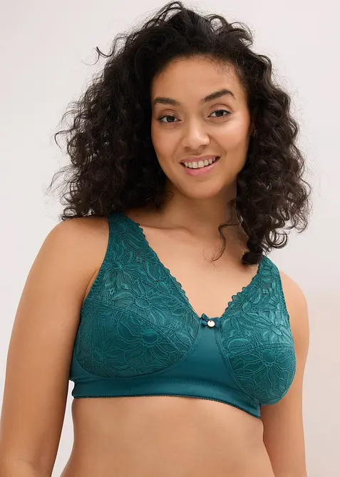 Soutien-gorge grand maintien sans armatures, bretelles rembourr&eacute;es, bonprix